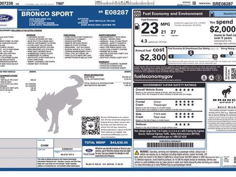 Used 2025 Ford Bronco Sport Badlands w/ Badlands Tech Package image 3