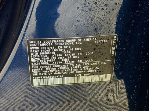 Used 2019 Volkswagen Atlas SE w/ Towing Package FWD image 39
