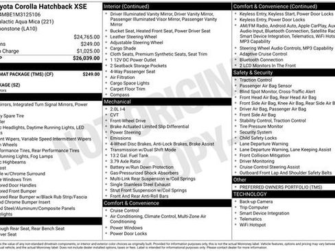 Used 2021 Toyota Corolla XSE w/ Carpet Mat Package (TMS) FWD image 29