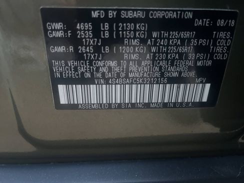 Used 2019 Subaru Outback 2.5i Premium AWD/4WD image 12