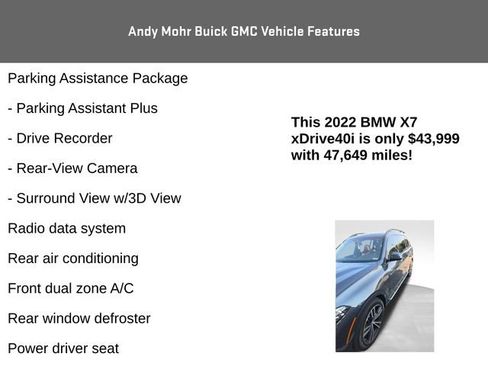 Used 2022 BMW X7 xDrive40i w/ M Sport Package AWD/4WD image 12