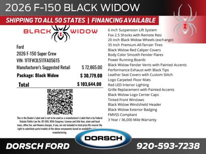 New 2026 Ford F150 XLT w/ Equipment Group 303A High