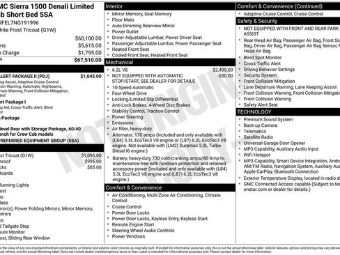 Used 2022 GMC Sierra 1500 Denali w/ Driver Alert Package II AWD/4WD image 11