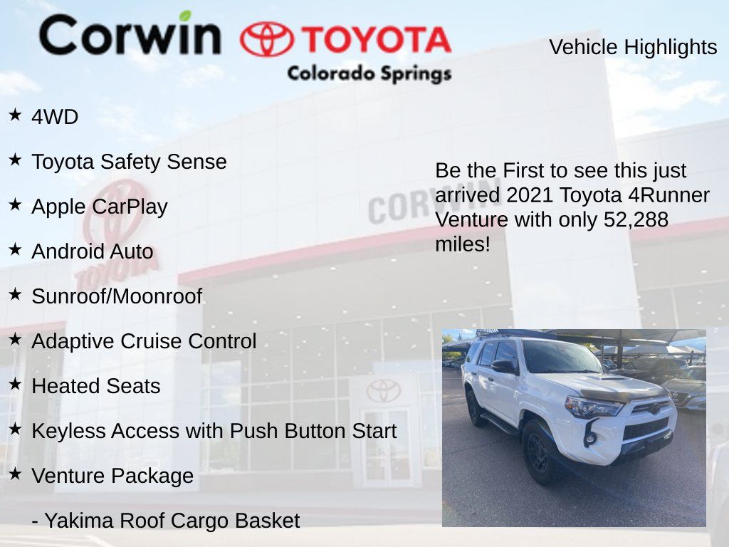 Used 2021 Toyota 4Runner Venture w/ Moonroof Package AWD/4WD image 4