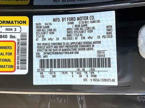 New 2026 Ford Bronco Sport Big Bend w/ Convenience Package AWD/4WD image 8