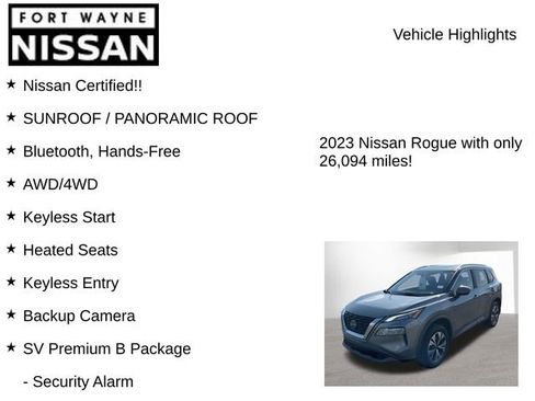 Certified 2023 Nissan Rogue SV w/ SV Premium B Package image 8