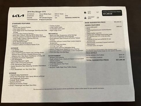 Used 2019 Kia Stinger GT2 AWD/4WD image 31