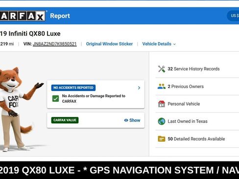 Used 2019 INFINITI QX80 Luxe w/ Proassist Package RWD image 9
