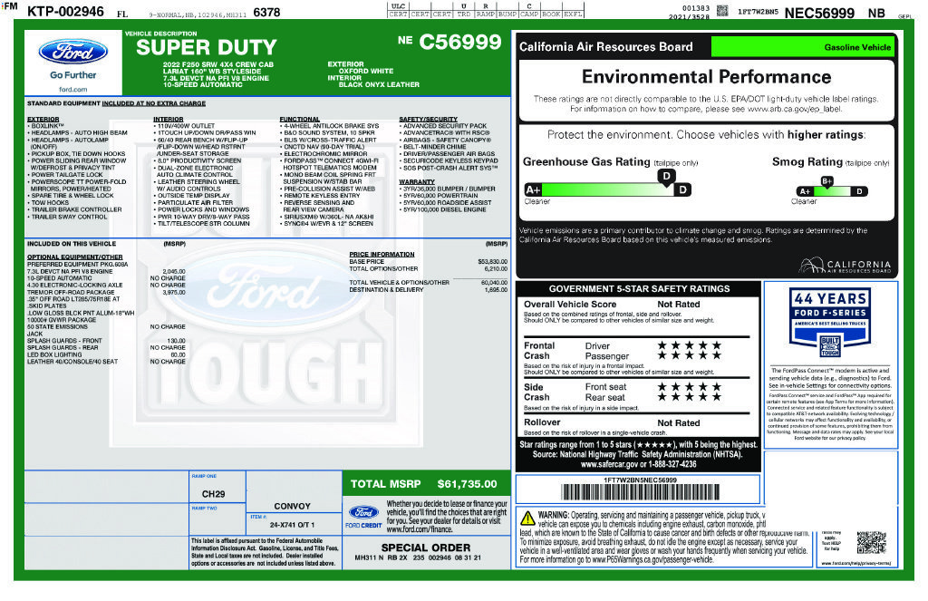 Used 2022 Ford F250 Lariat w/ Tremor Off-Road Package AWD/4WD image 4