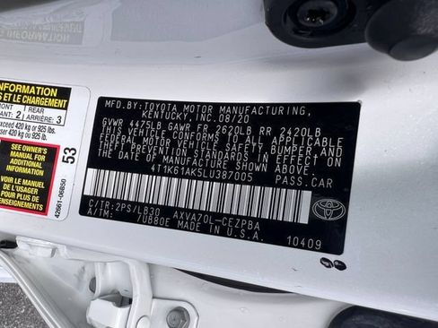 Used 2020 Toyota Camry XSE w/ Driver Assist Package FWD image 37