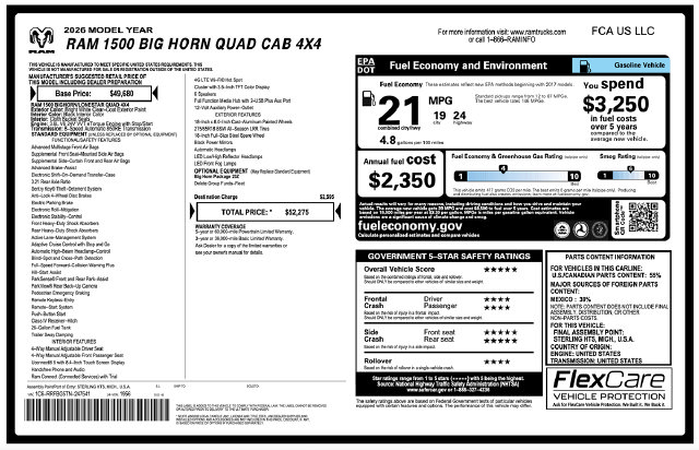 Used 2026 RAM 1500 Big Horn AWD/4WD image 2