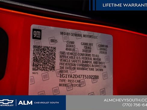 New 2026 Chevrolet Corvette Stingray Coupe w/ Z51 Performance Package image 45