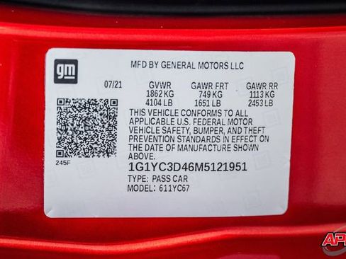 Used 2021 Chevrolet Corvette Stingray Premium Conv w/ 3LT image 84