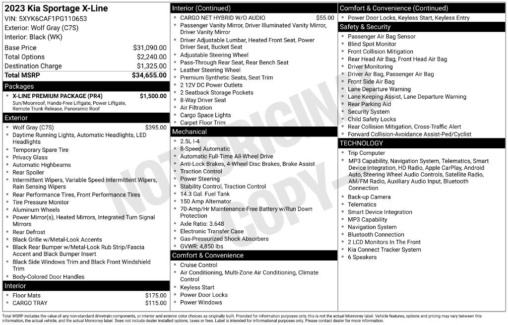 Used 2023 Kia Sportage X-Line w/ X-Line Premium Package AWD/4WD image 22