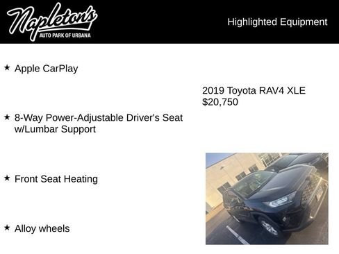 Used 2019 Toyota RAV4 XLE w/ Convenience Package AWD/4WD image 4