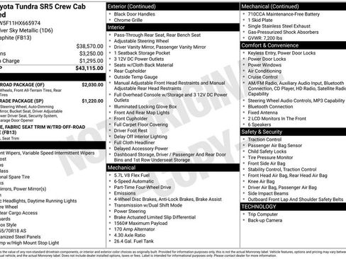 Used 2017 Toyota Tundra SR5 w/ TRD Off Road Package image 1