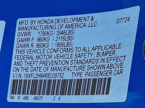 Certified 2024 Honda Civic Sport image 22