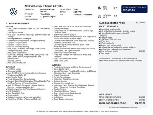 Used 2018 Volkswagen Tiguan SEL FWD image 3
