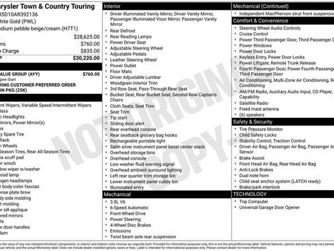 Used 2010 Chrysler Town & Country Touring w/ Family Value Group FWD image 27