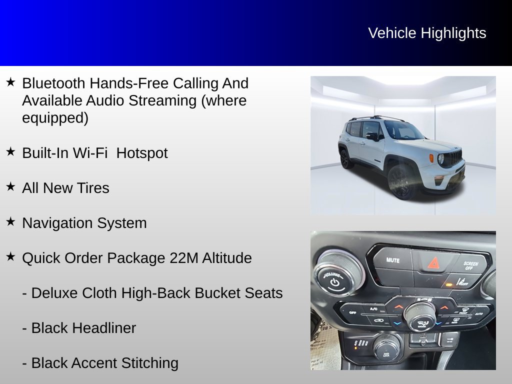 Used 2022 Jeep Renegade Altitude w/ Convenience Group AWD/4WD image 8