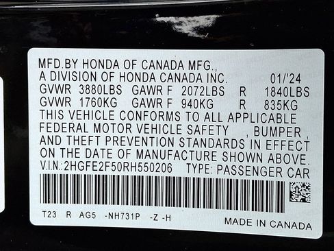 Used 2024 Honda Civic Sport image 28