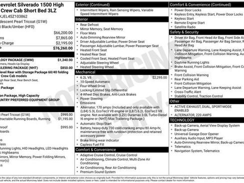 Used 2025 Chevrolet Silverado 1500 High Country w/ Technology Package image 11