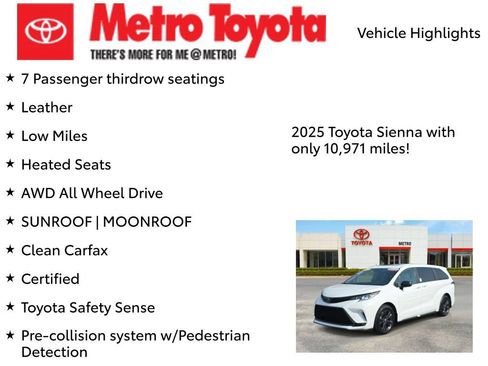 Certified 2025 Toyota Sienna XSE AWD/4WD image 9