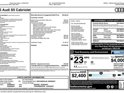 Used 2023 Audi S5 Premium w/ Convenience Package image 2