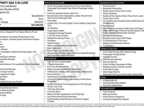 Used 2018 INFINITI Q60 3.0t Luxe image 2