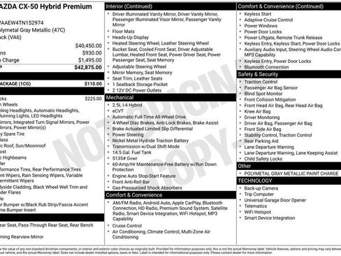 New 2026 MAZDA CX-50 2.5 Hybrid w/ Cargo Package image 2