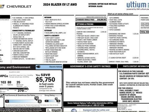 Used 2024 Chevrolet Blazer EV LT AWD/4WD image 2
