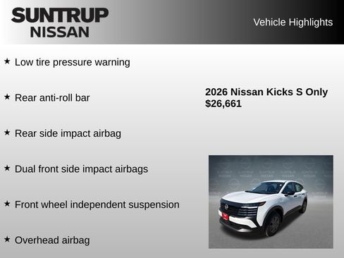 Used 2026 Nissan Kicks S FWD image 16