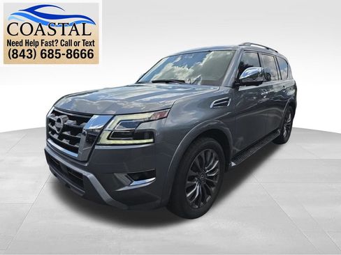 Used 2023 Nissan Armada Platinum w/ Captain's Chairs Package RWD image 1