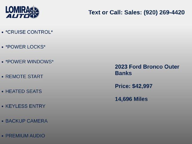 Used 2023 Ford Bronco Outer Banks w/ Sasquatch Package AWD/4WD image 9