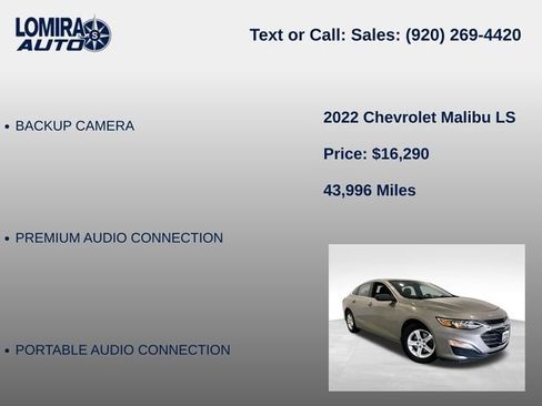 Used 2022 Chevrolet Malibu LS FWD image 14