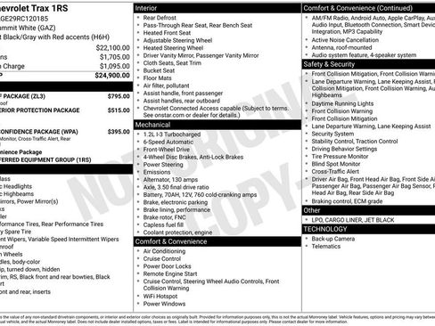 Used 2024 Chevrolet Trax RS w/ Sunroof Package FWD image 3
