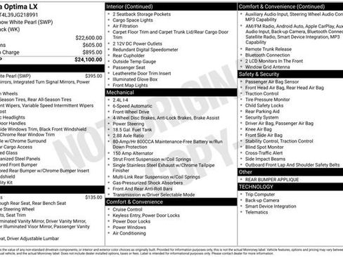 Used 2018 Kia Optima LX image 2