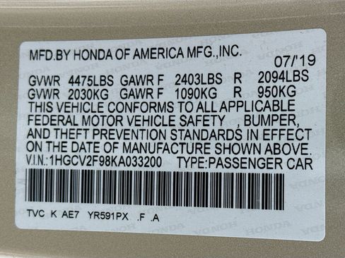 Used 2019 Honda Accord Touring image 38