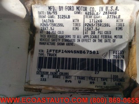 Used 1995 Ford F150 4x4 Regular Cab image 12