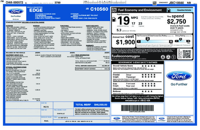 Used 2018 Ford Edge Titanium w/ Equipment Group 301A AWD/4WD image 5