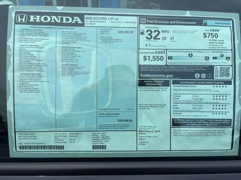 New 2026 Honda Accord LX image 11