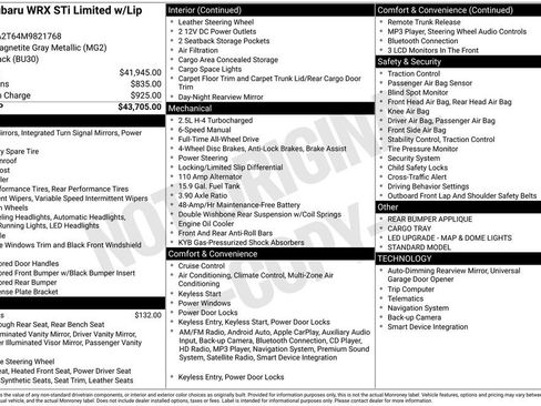 Used 2021 Subaru WRX STI Limited image 10