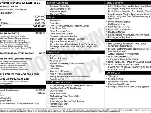 Used 2023 Chevrolet Traverse LT w/ LT Premium Package AWD/4WD image 5
