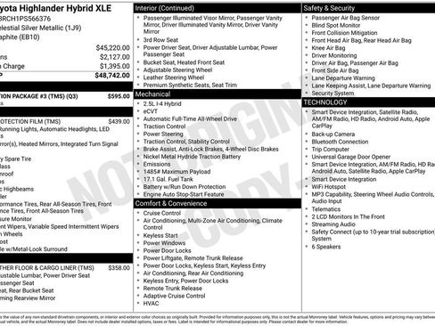 Used 2023 Toyota Highlander XLE w/ Protection Package #3 (TMS) AWD/4WD image 12