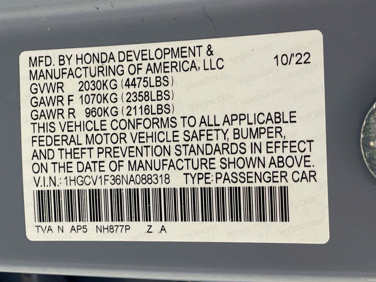 Used 2022 Honda Accord Sport image 32