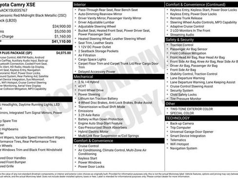 Used 2025 Toyota Camry XSE w/ Premium Plus Package FWD image 36