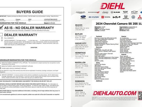 Used 2024 Chevrolet Camaro SS RWD image 51