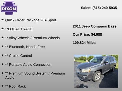 Used 2011 Jeep Compass 2WD image 4