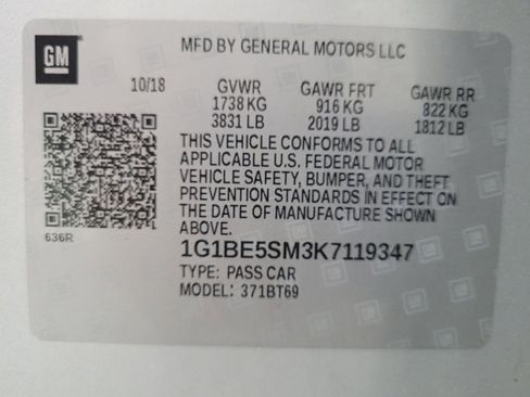 Used 2019 Chevrolet Cruze LT w/ LT Fleet Convenience Package image 33