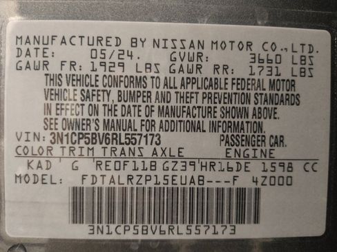 Used 2024 Nissan Kicks S FWD image 33